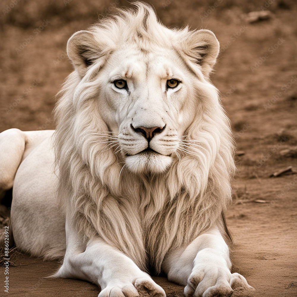 Fake Lion CGI Strong Beautiful Big cat Fur Fake Lion CGI Strong Beautiful Big cat Fur