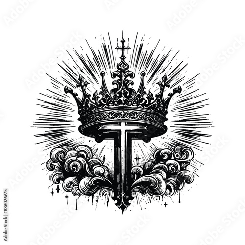 Crown of Glory Create a radiant crown above the cross