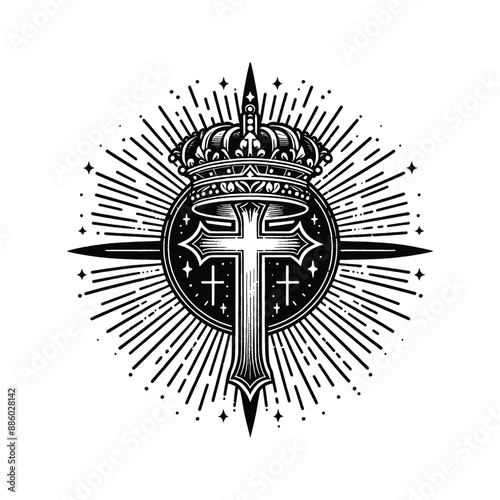 Crown of Glory Create a radiant crown above the cross