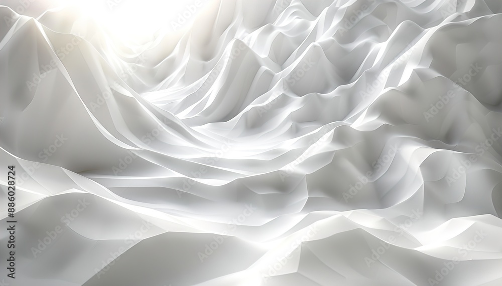 Abstract 3d render, white geometric background Abstract 3d render, white geometric background