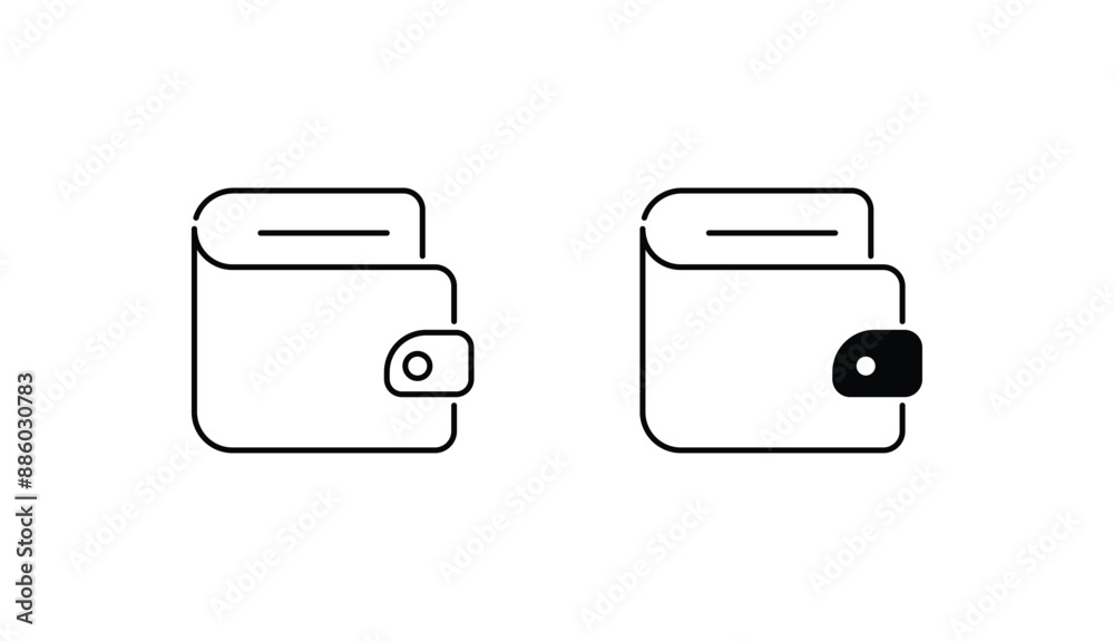 Wallet icon design with white background stock illustration Wallet icon design with white background stock illustration