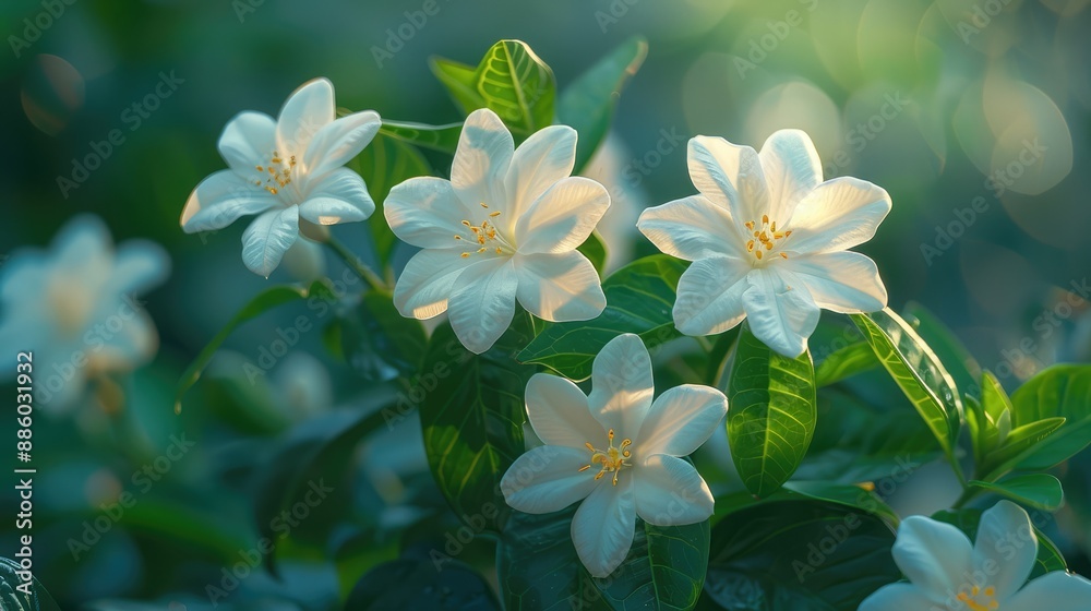 Whispers of White in a Green Embrace