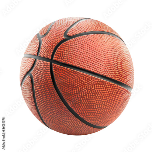 Basketball Equipment Isolated on Transparent or White Background, PNG