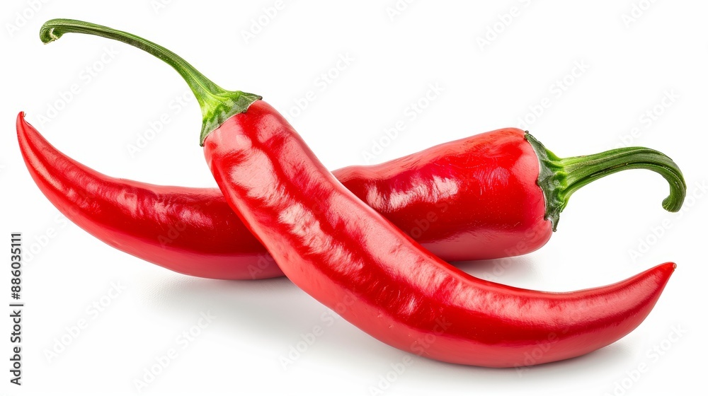 Chili pepper isolated on a white background. Chili hot pepper Chili pepper isolated on a white background. Chili hot pepper