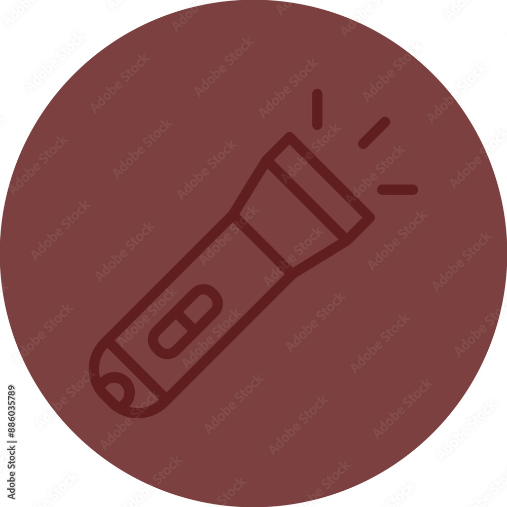 Flashlight Vector Line Maroon Circle Maroon Flashlight Vector Line Maroon Circle Maroon