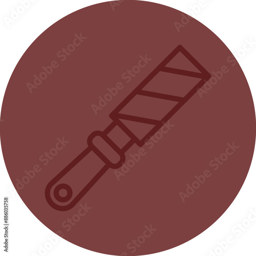 Rasp Vector Line Maroon Circle Maroon