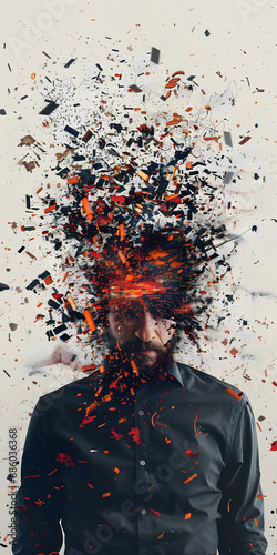 Ilustração abstrata da ansiedade