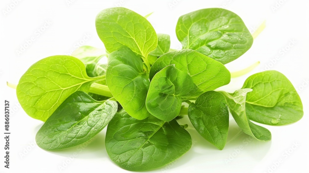 Fototapeta premium Spinach vegetables isolated on white background
