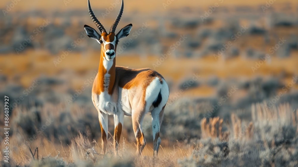 Fototapeta premium Red Desert Pronghorn Antelope in Wyoming