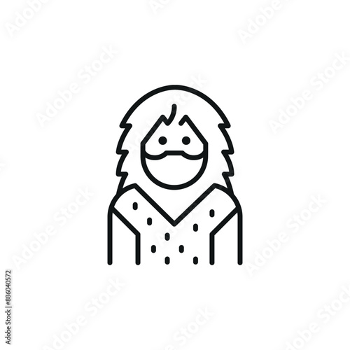 Caveman icon. Simple caveman icon for social media, app, and web design. Vector illustration.