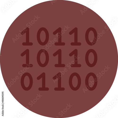 Binary Code Vector Line Maroon Circle Maroon