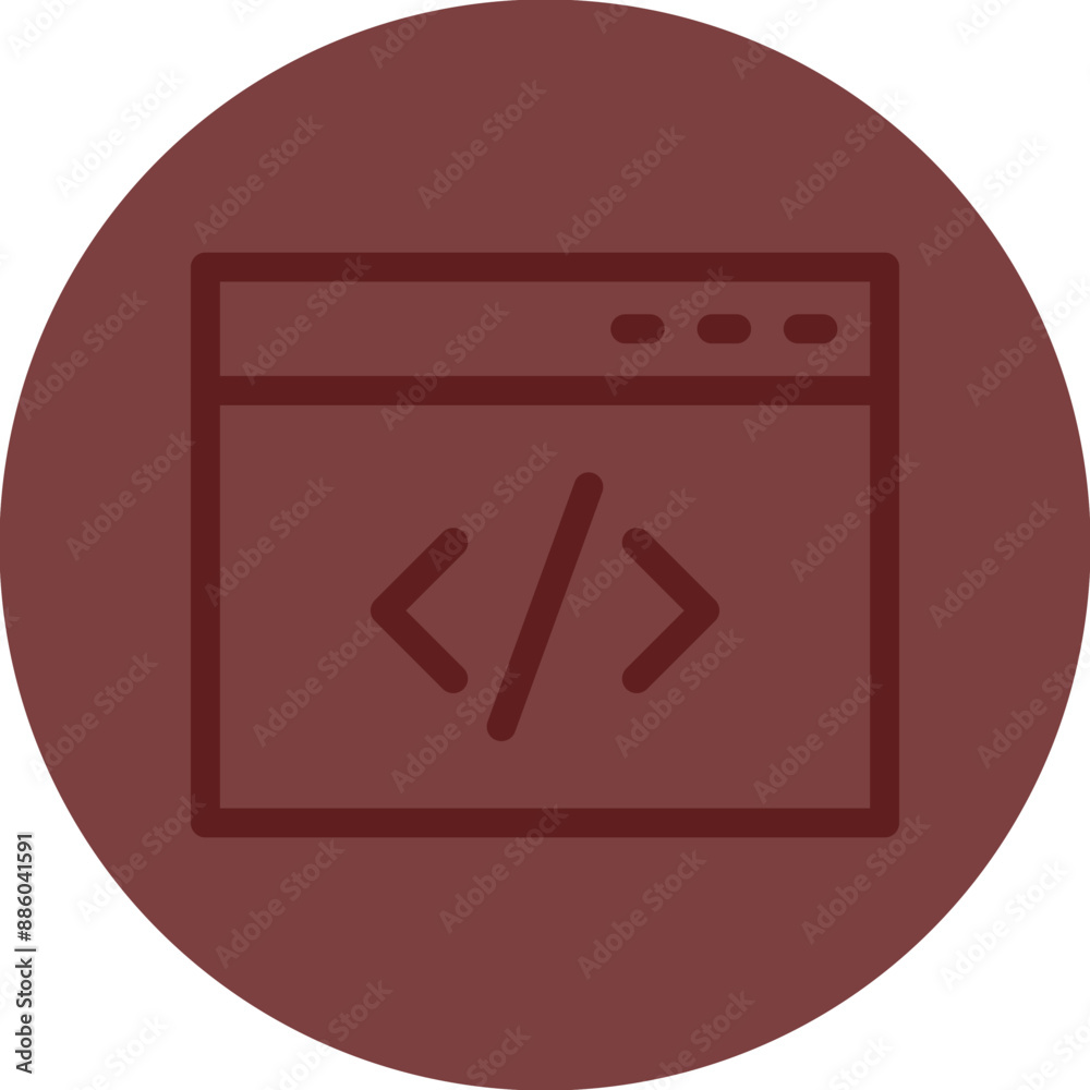 Web Coding Vector Line Maroon Circle Maroon Web Coding Vector Line Maroon Circle Maroon