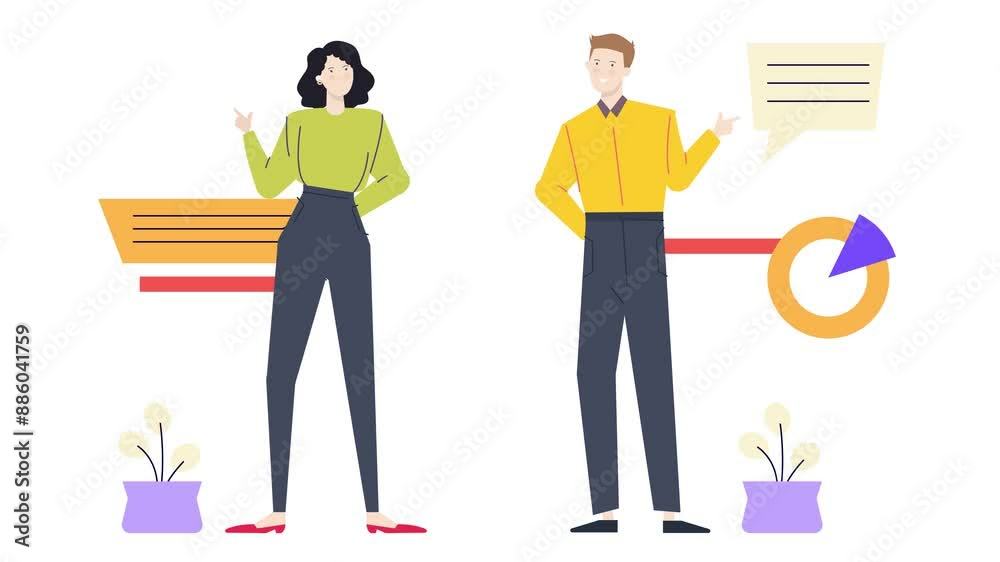 business team illustration business animated video