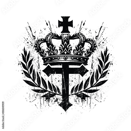 Crown of Victory Illustrate Jesus placing a laurel wreath on a faithful warrior