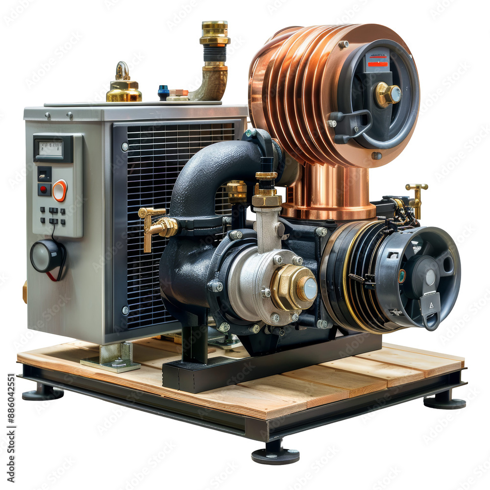 Heating Water Circulation Pump Isolated on Transparent or White Background, PNG Heating Water Circulation Pump Isolated on Transparent or White Background, PNG