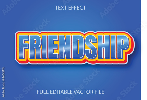 Friendship 3d text effect.