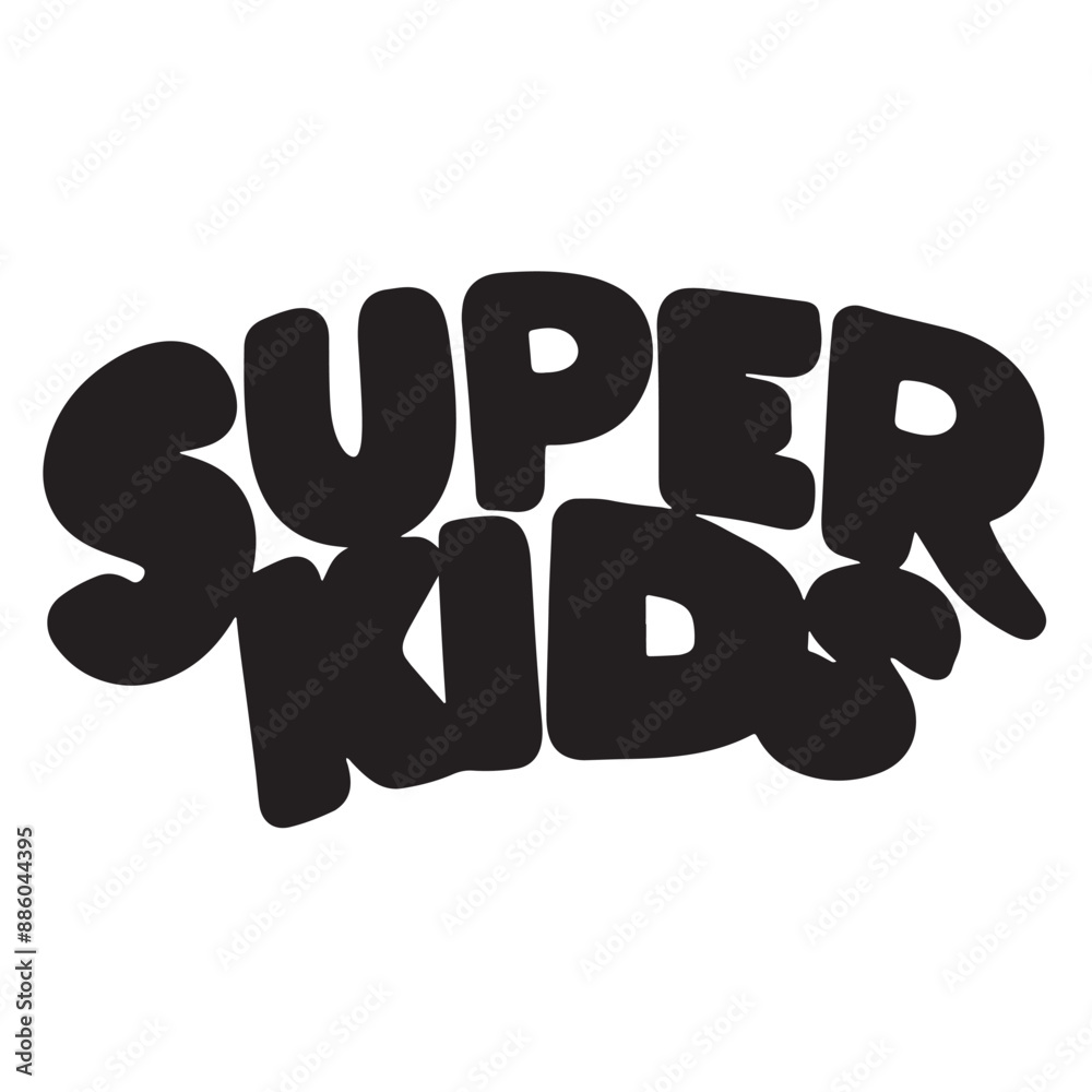 Super Kids text lettering. Hand drawn vector art. Super Kids text lettering. Hand drawn vector art.