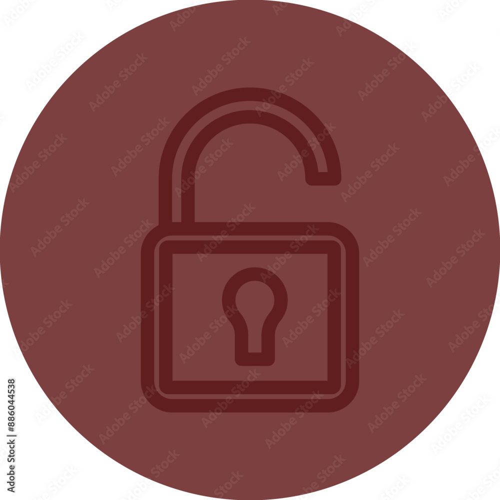 unlock Vector Line Maroon Circle Maroon unlock Vector Line Maroon Circle Maroon