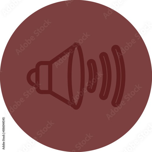 speaker Vector Line Maroon Circle Maroon