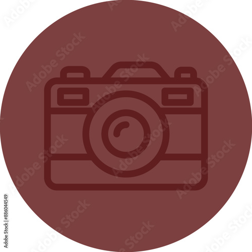 camera Vector Line Maroon Circle Maroon