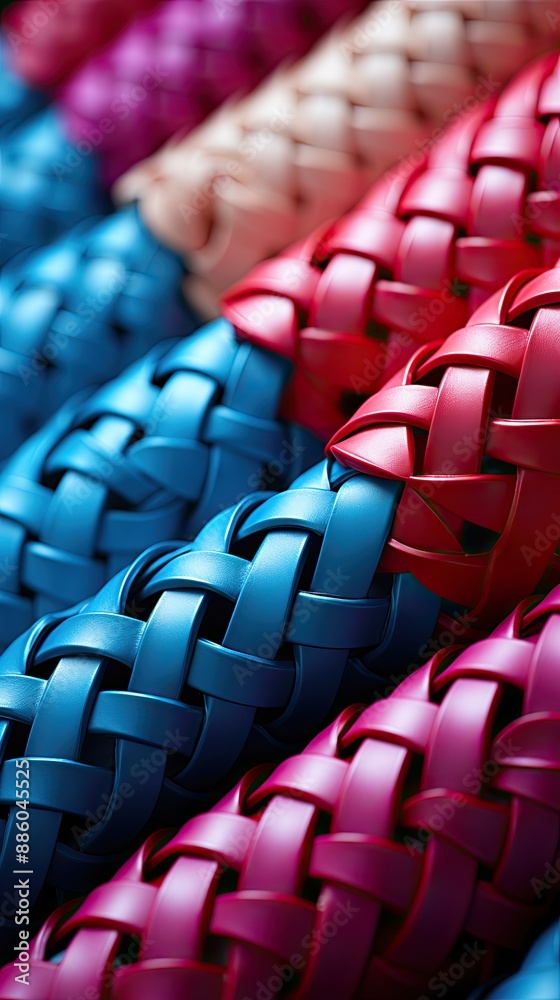 a close up of a bunch of red and blue hoses. a close up of a bunch of red and blue hoses.