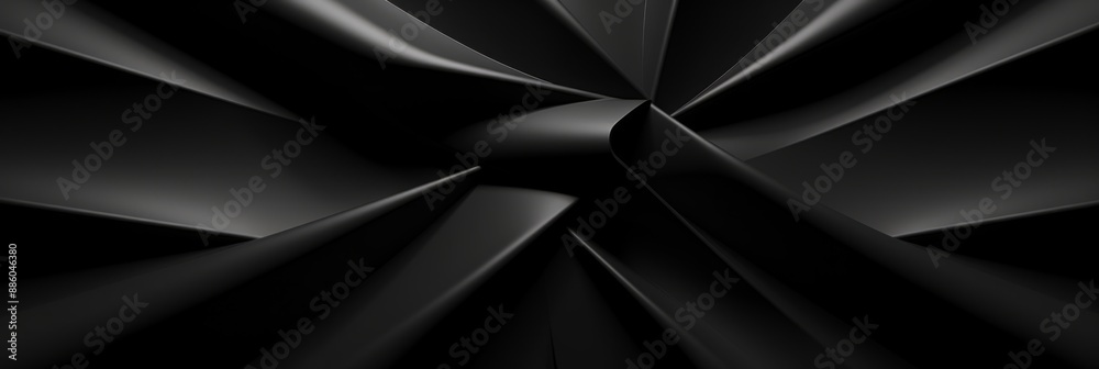 A close-up view of a black fabric banner with creases and texture A close-up view of a black fabric banner with creases and texture