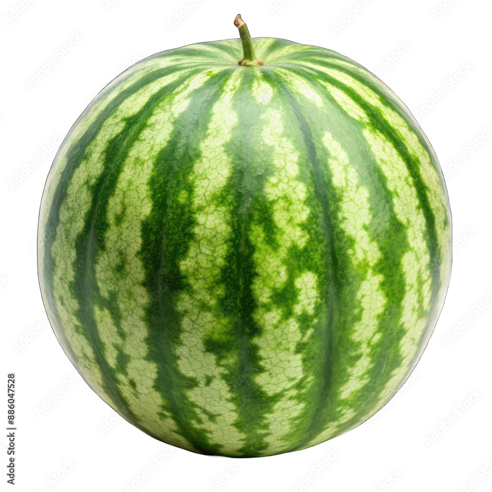One watermelon isolated on transparent background One watermelon isolated on transparent background
