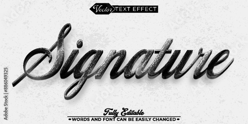 Handwritten Signature Editable Text Effect Template