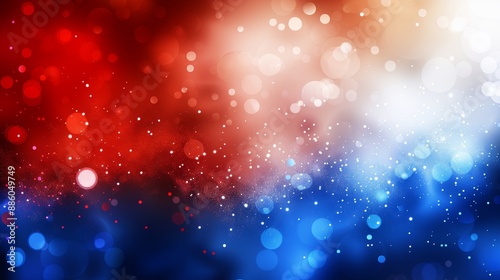 Abstract patriotic red white and blue glitter sparkle explosion background for celebrations. voting. July fireworks. memorials. labor day and elections