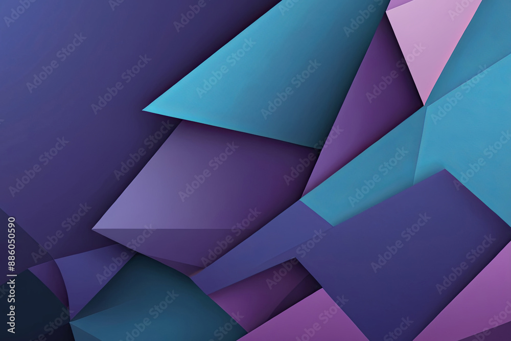 Fototapeta premium Abstract blue and purple background featuring geometric panels, perfect for modern designs, tech themes, and digital art projects