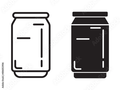 energy drink can icon. aluminum soda can, for mobile concept and web design. vector illustration