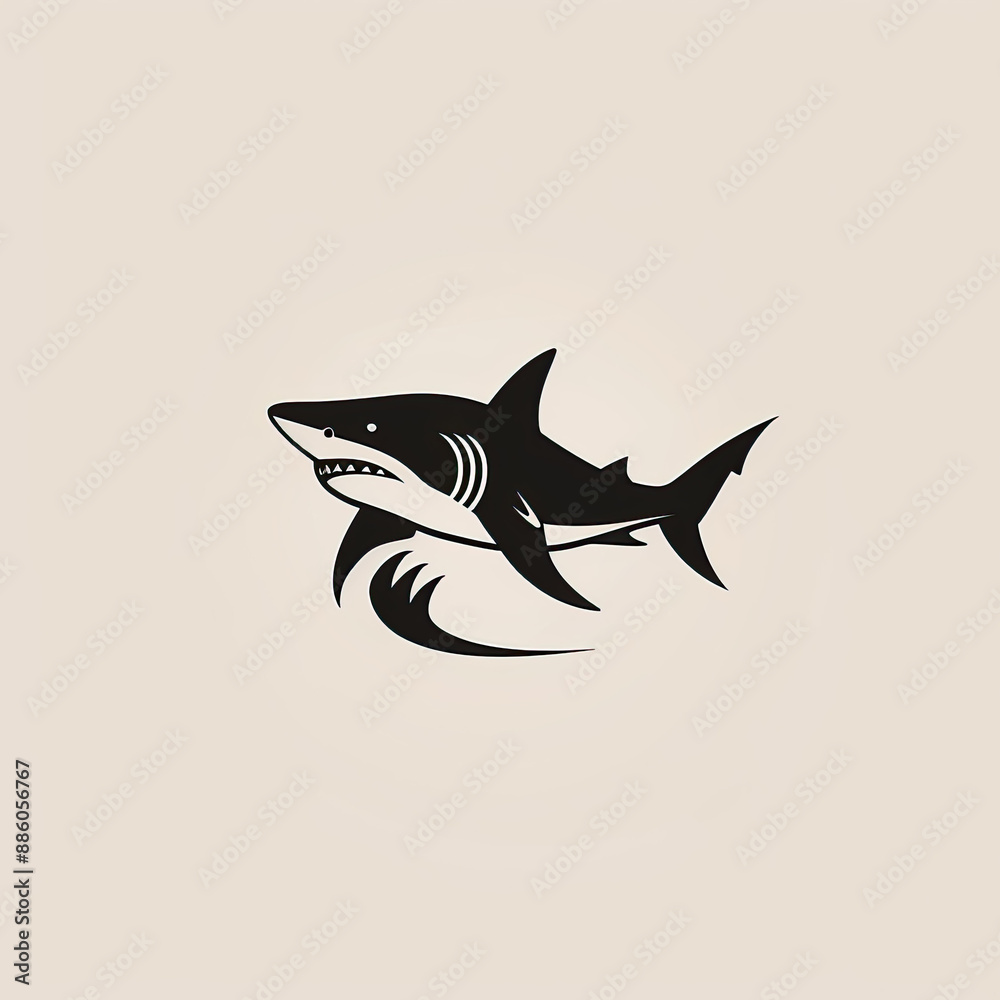 modern and simple shark silhouette logo, negative spaced shark in black color logo icon vector temple, esport wild shark logo modern and simple shark silhouette logo, negative spaced shark in black color logo icon vector temple, esport wild shark logo