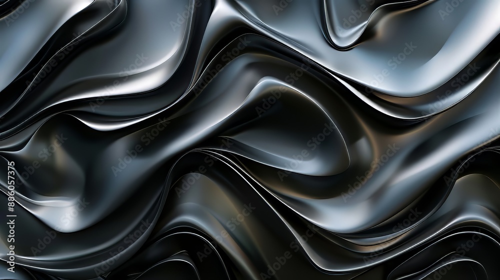 Dark Metallic LiquidLike Surface with Gentle Undulating Waves Dark Metallic LiquidLike Surface with Gentle Undulating Waves