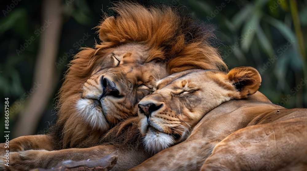 Fototapeta premium Lions in love