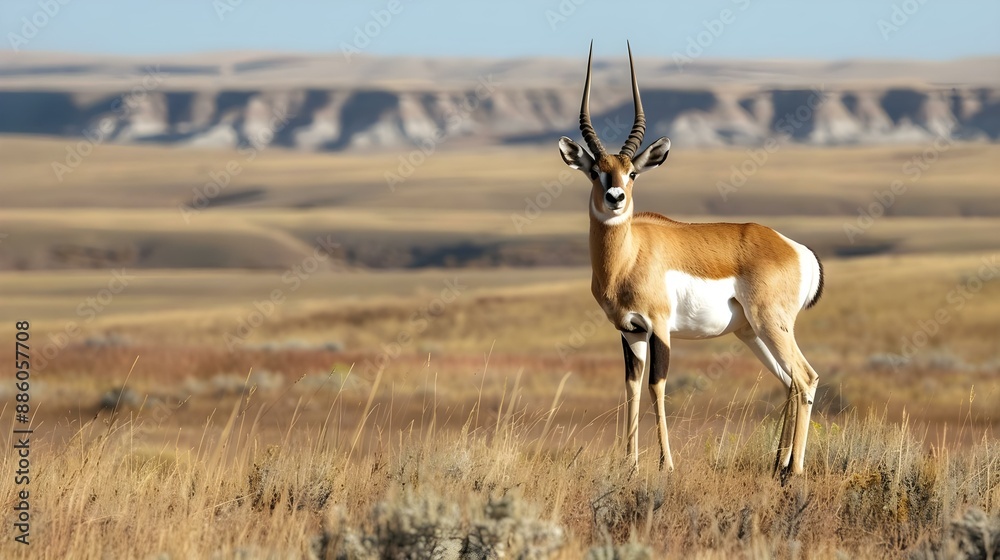 Fototapeta premium Red Desert Pronghorn Antelope in Wyoming