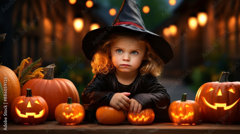 Fototapeta premium Eerie and spooky halloween scene designed to create a chilling and thrilling experience