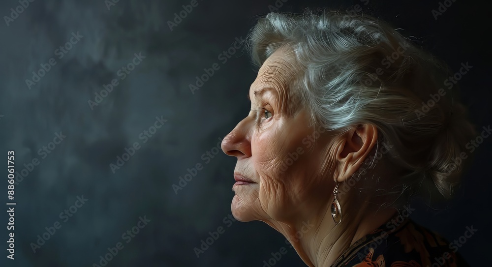 Portrait of an Elderly Woman with a Serene Expression Portrait of an Elderly Woman with a Serene Expression