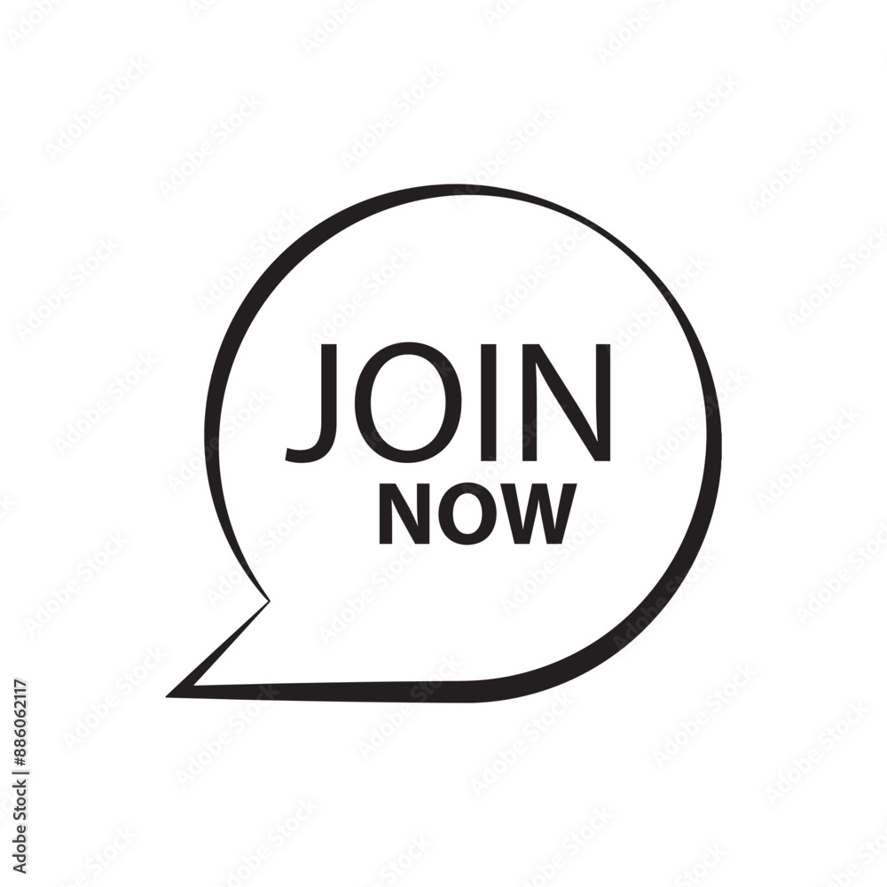 join now sign on white background join now sign on white background