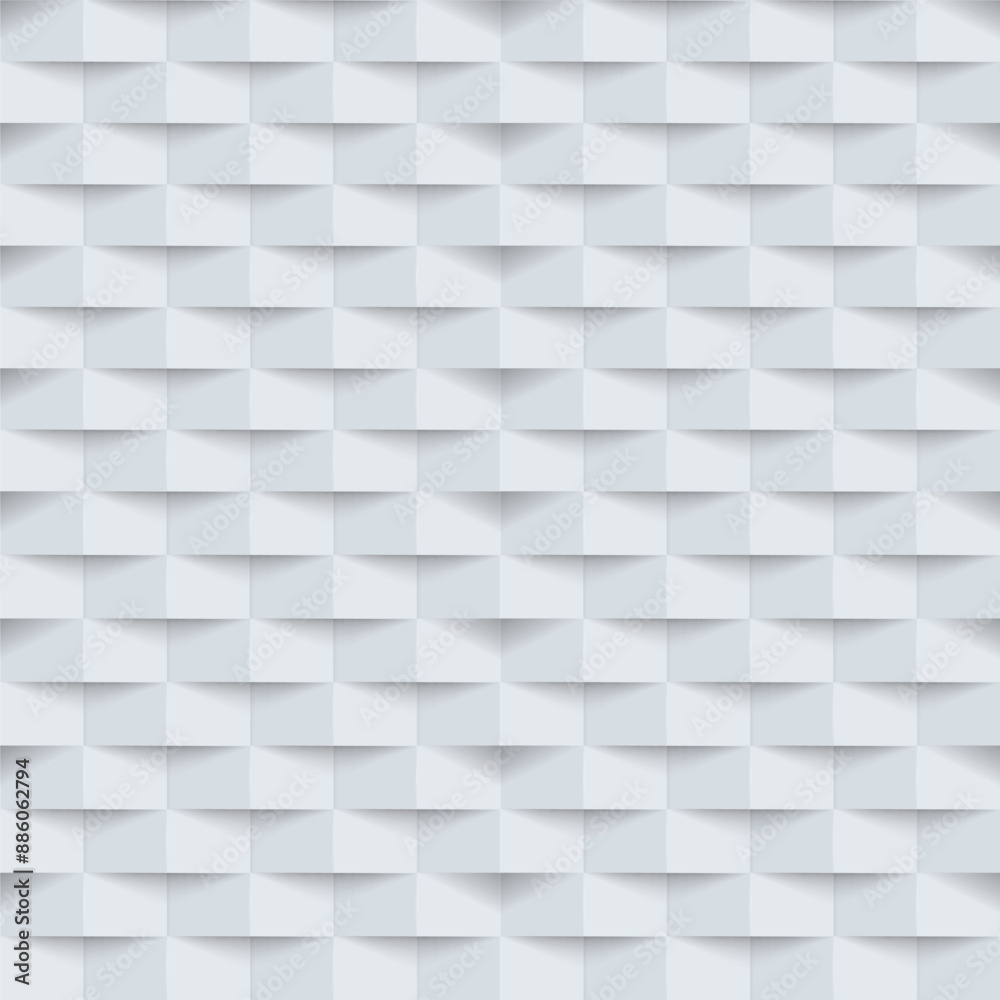 Geometric pattern of 3D squares, light gray, repeating, seamless design. Vector illustration Geometric pattern of 3D squares, light gray, repeating, seamless design. Vector illustration