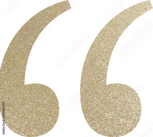 gold glitter quotation mark 