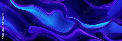 Abstract swirls of blue and purple color on a dark background