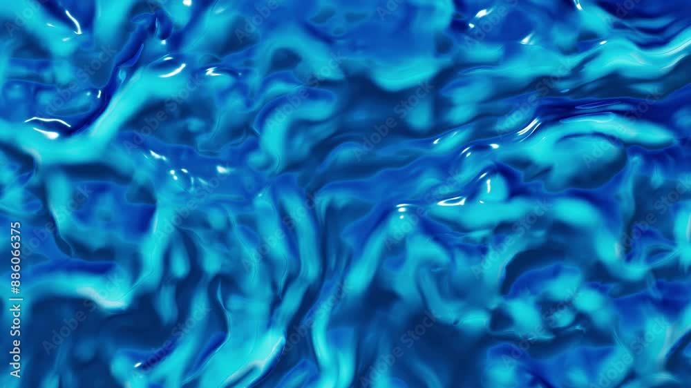 Abstract blue shiny writhing surface. 3d animation Abstract blue shiny writhing surface. 3d animation