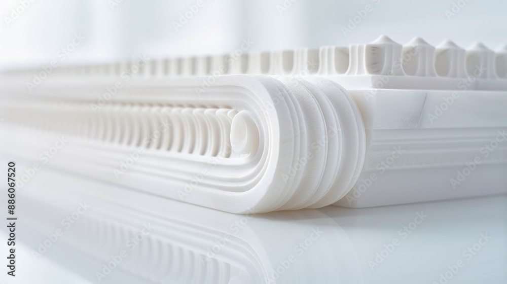 A room with a large window and white walls A room with a large window and white walls