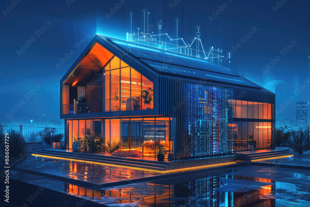 A house with solar panels installed A house with solar panels installed