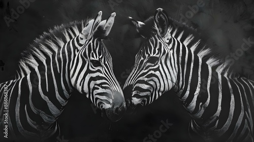 Two lonely zebras in the wild