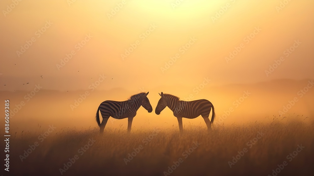 Two lonely zebras in the wild Two lonely zebras in the wild