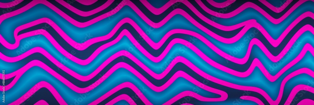 A wavy pattern in shades of pink, blue, and black A wavy pattern in shades of pink, blue, and black