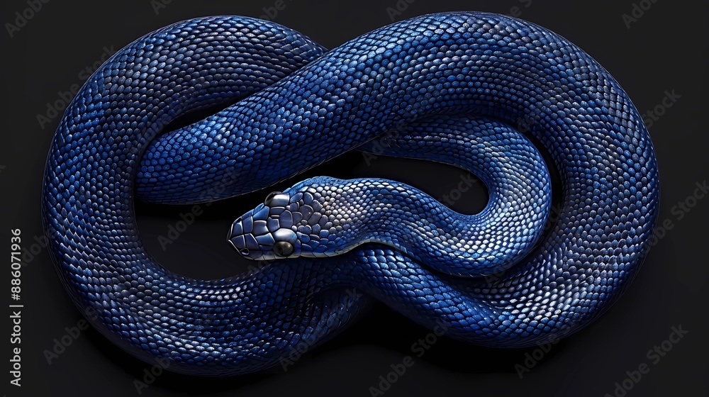 blue snake on black blue snake on black