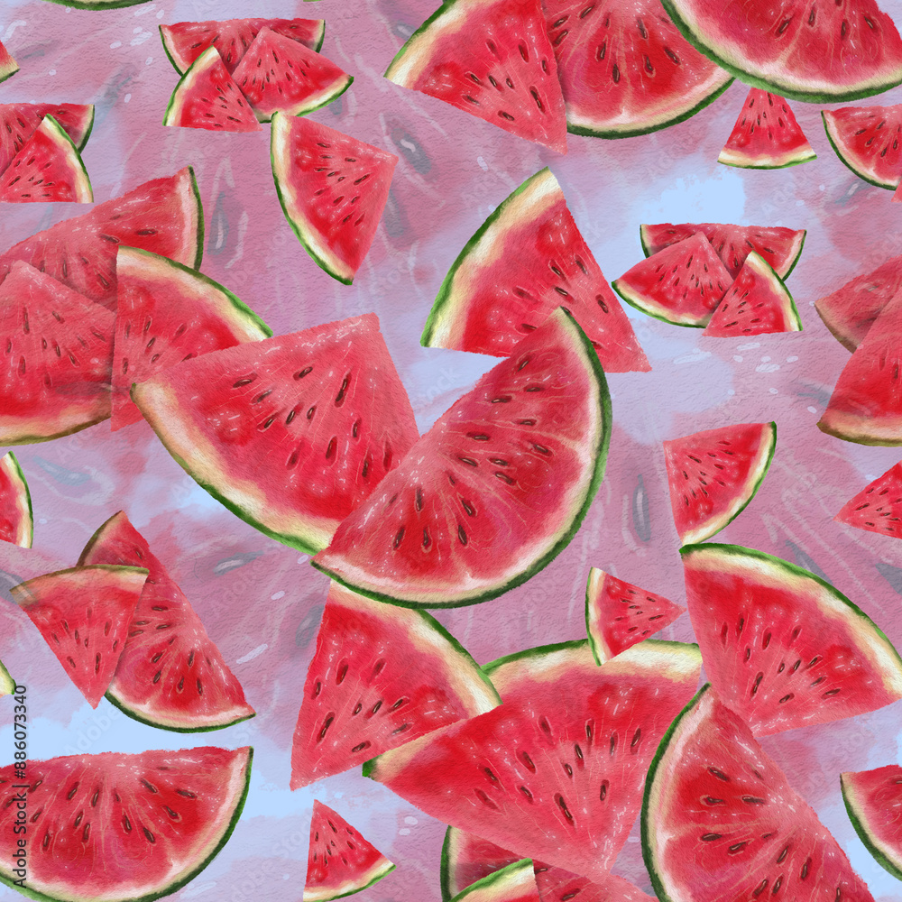 watermelon red slices digital picture for wrapping or textille pattern watermelon red slices digital picture for wrapping or textille pattern