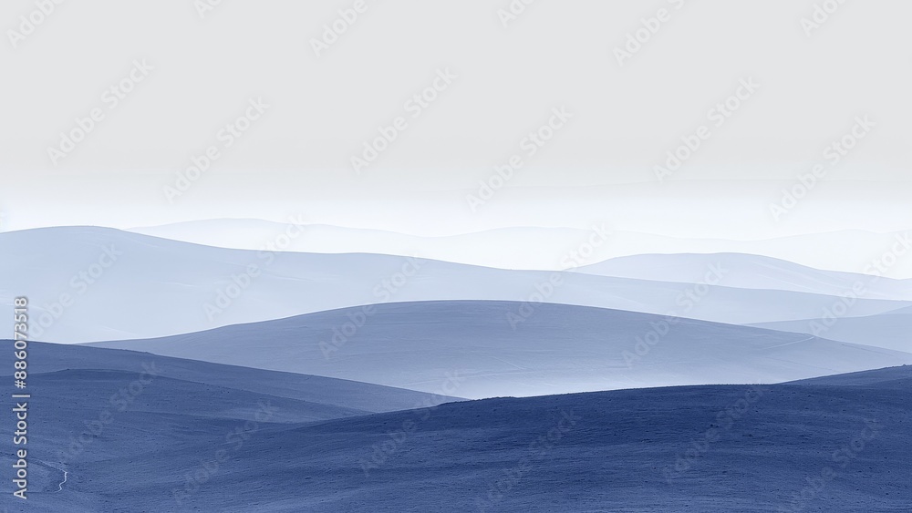 Landscape of Tuscany, Italy, Europe. Blue toned Landscape of Tuscany, Italy, Europe. Blue toned